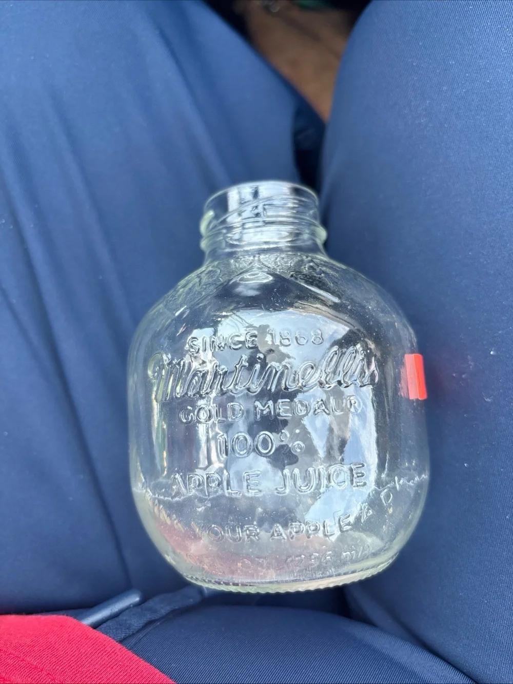 Clear Glass Apple Juice Bottle - Clear